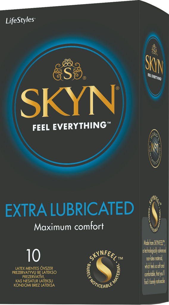 Kondomi Lifestyles, Skyn, Extra Lubricated, 10/1