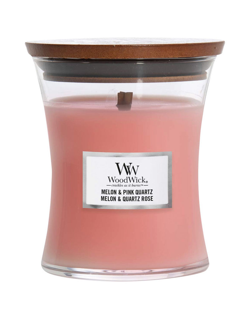Sveča dišeča WoodWick, melon & pink quartz, classic medium