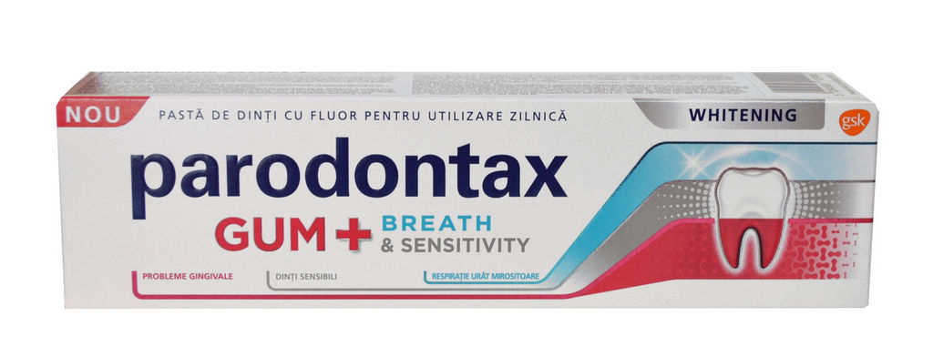 Zobna pasta Parodontax, Gum & Sensitivity Whitening, 75 ml