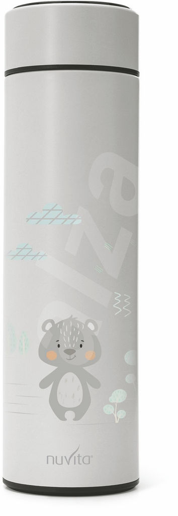 Steklenica termo Nuvita, belo siva, 500 ml