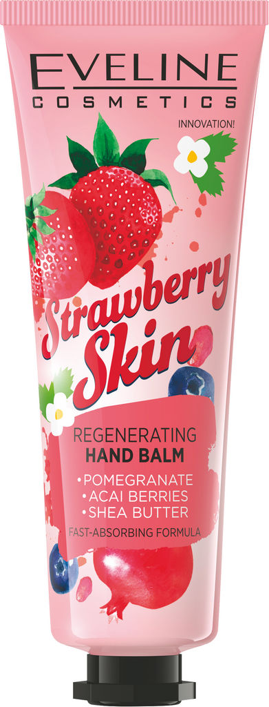 Krema za roke Eveline, Strawberry Skin obnovitvena, 50 ml