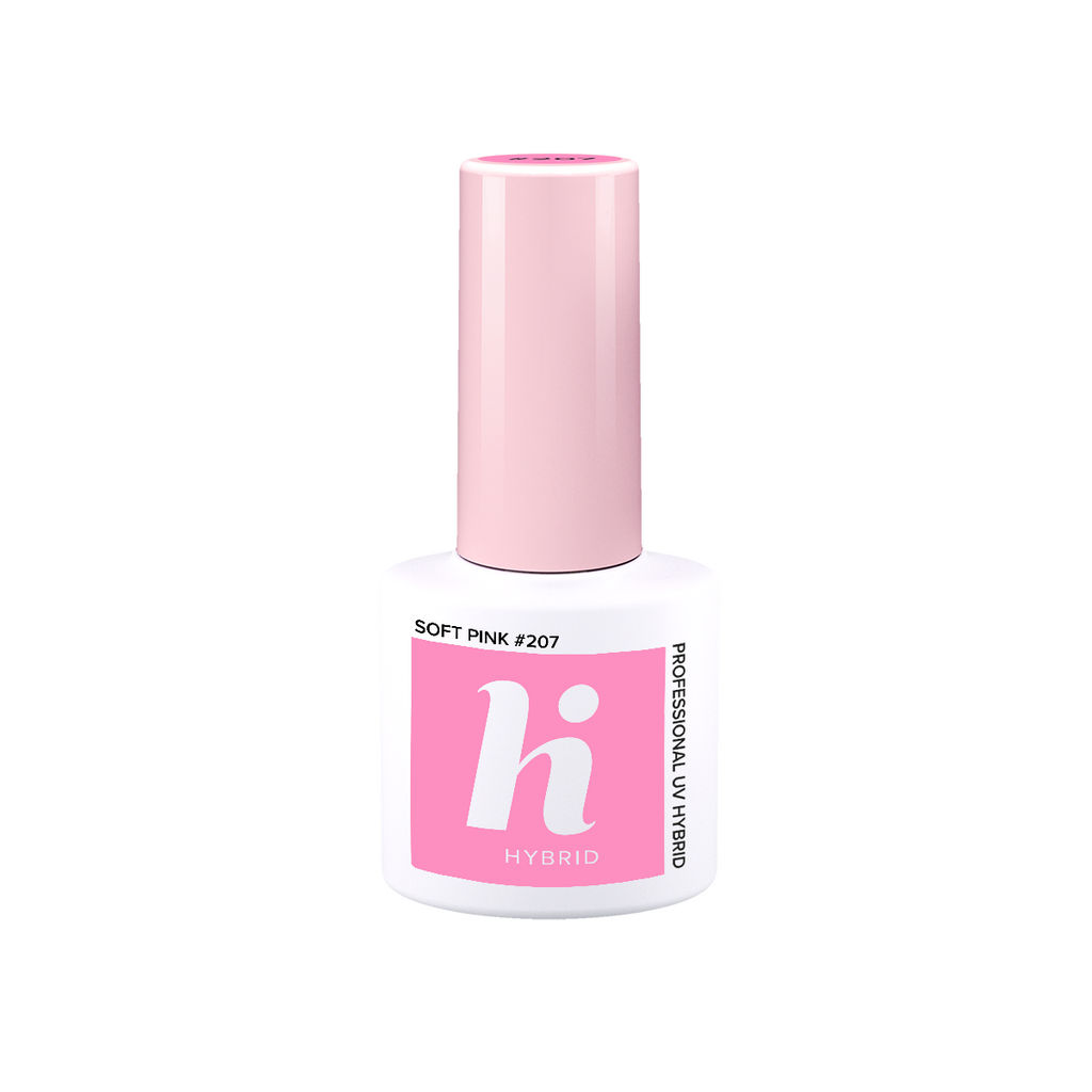 Lak za nohte Hi hybrid UV gel, 207 Soft pink, 5 ml