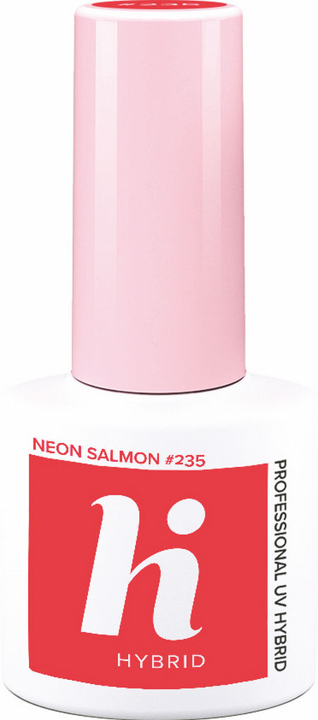 Lak za nohte Hi hybrid UV gel, 3v1, Neon Salmon 235