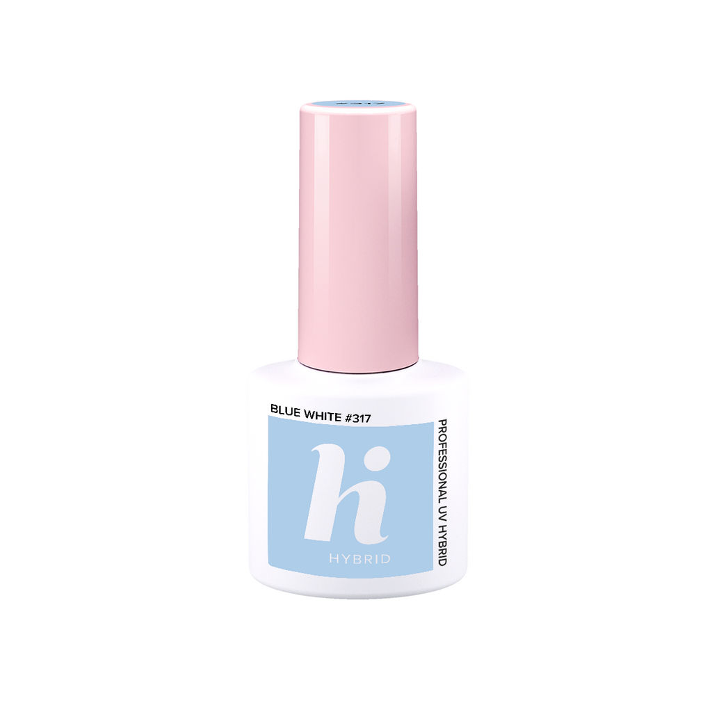 Lak za nohte Hi hybrid UV gel, 317 Blue white, 5 ml