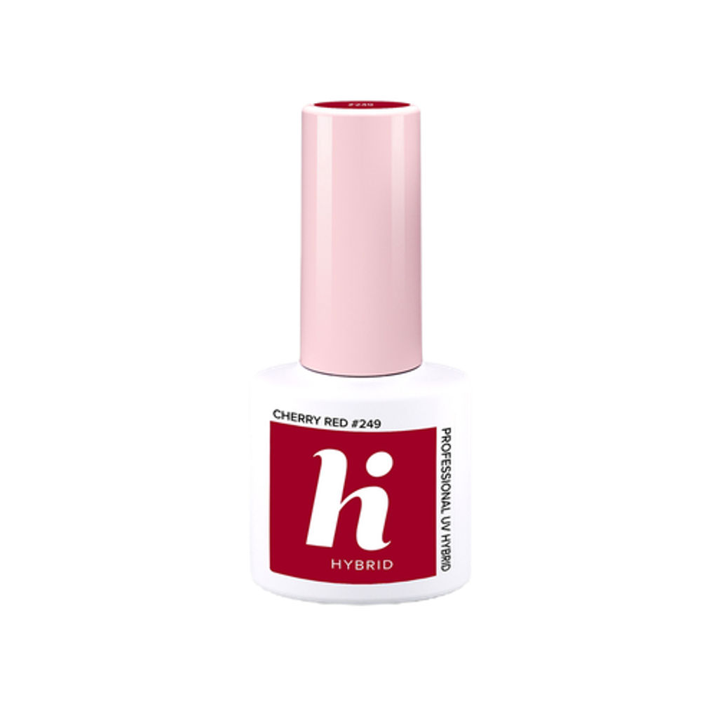 Lak za nohte Hi hybrid UV gel, 249 Cherry red, 5 ml