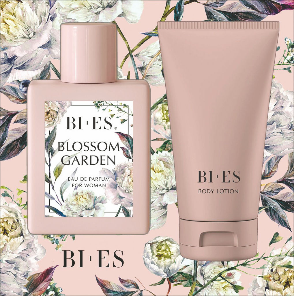 Darilni set Bi-Es, Blossom Garden, ženski, EDP 100 ml, tuš gel 150 ml