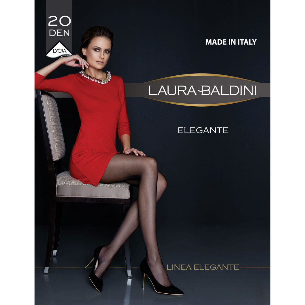 Nogavice hl. Laura Baldini, elegante, 20 den brown 3