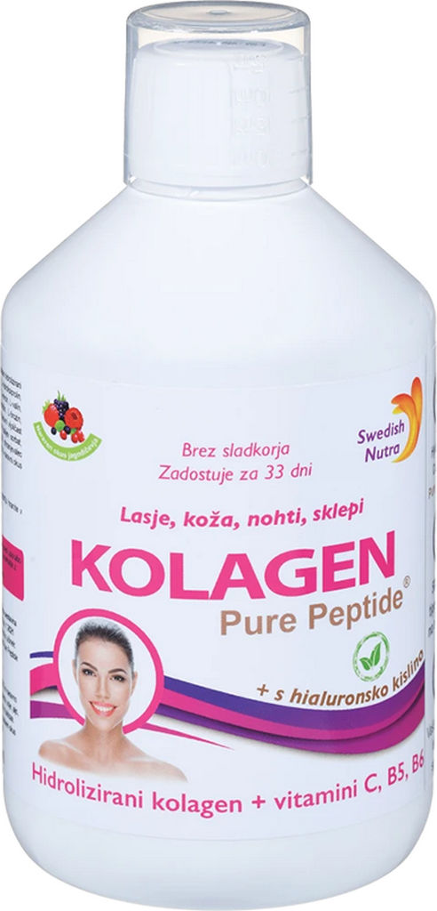 Swedish Nutra prehransko dopolnilo Kolagen Pure Peptide vsebuje hidroliziran kolagen