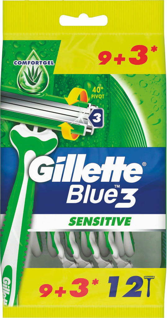 Brivnik Gillette, Sensitive, 9 + 3 kos