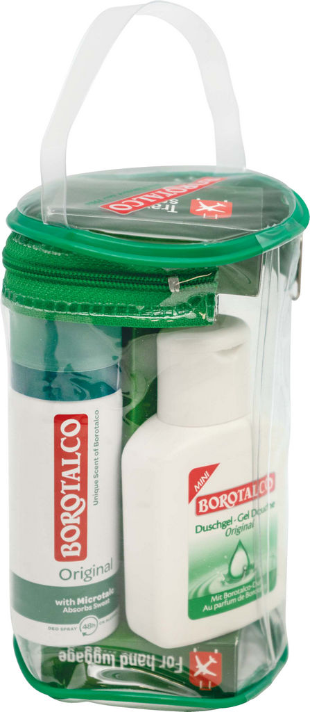 Potovalni set Borotalco, deo Original 45 ml + tuš gel Original 50 ml + krema za telo 30 ml