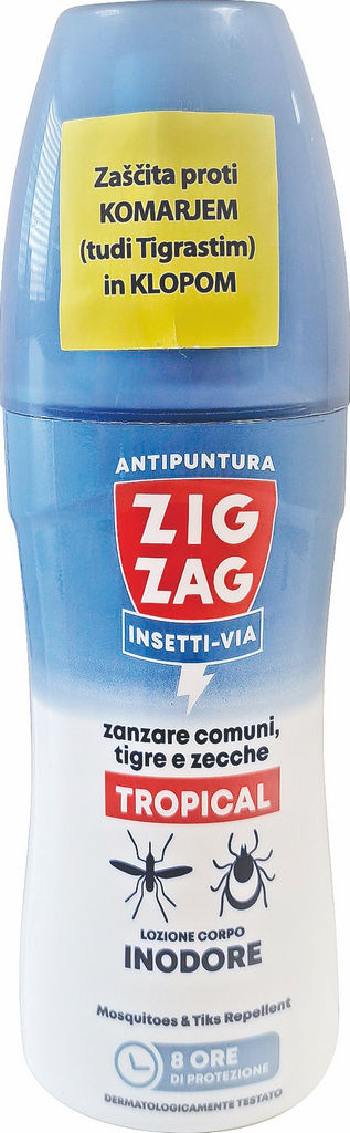 Repelent Zig Zag, Tropical, sprej proti klopom, brez vonja, 100 ml