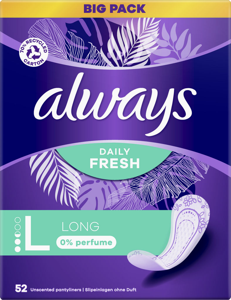 Higienski vložki Always, dnevni, Long Fresh, 52/1