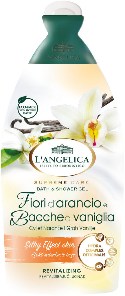 Gel za prhanje & kopel L ‘Angelica, Pomaranča & Vanilija, 500 ml