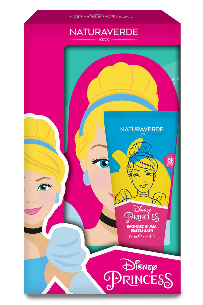 Darilni set Naturaverde, Princess, otroški, tuš gel 150 ml + rokavica za prhanje