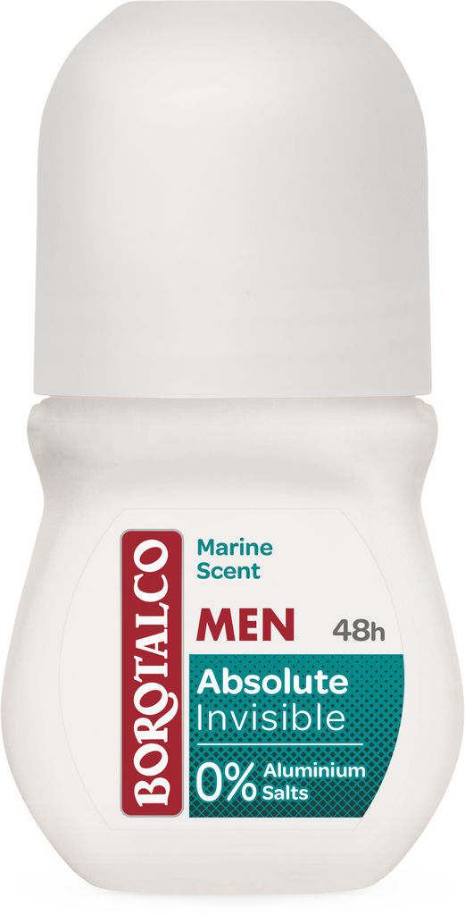 Dezodorant Borotalco roll-on man, absolute ivisible, 50 ml
