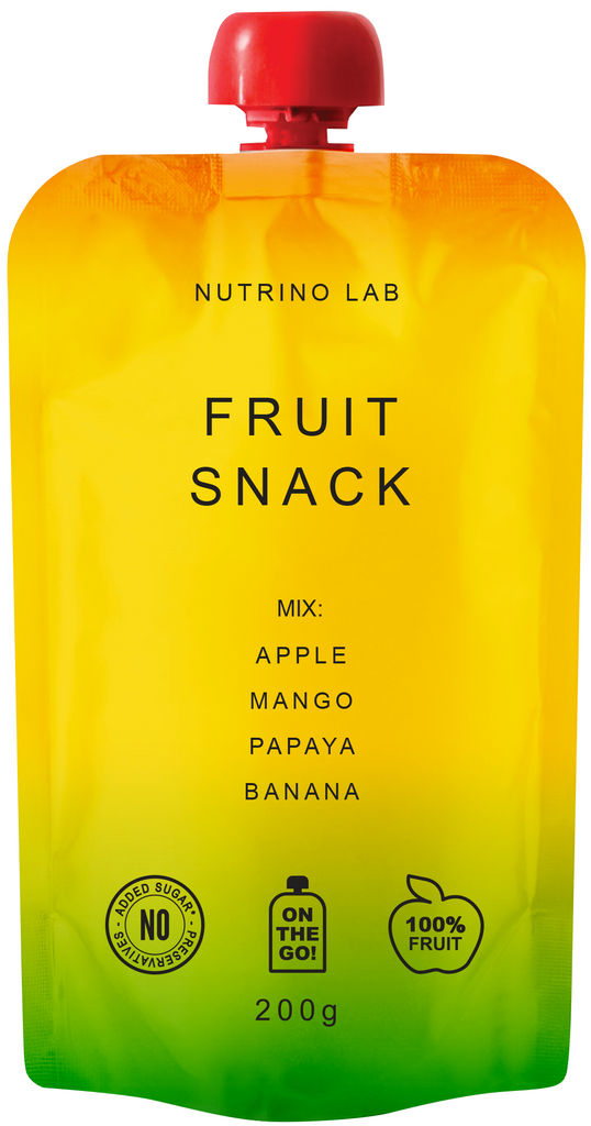 Kaša Nutrino Lab, Sadni snack, jabolko, mango, papaja, banana, 200 g