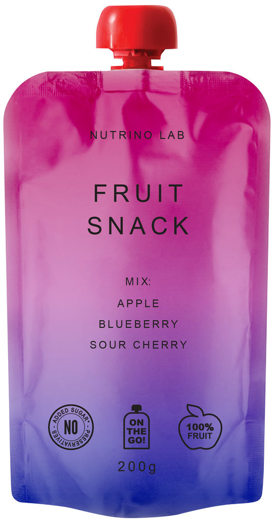 Kaša Nutrino Lab, Sadni snack, jabolko, borovnica, višnja, 200g