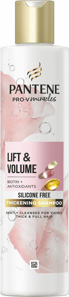 Šampon Pantene Lift’N’Volume za goste lase z biotinom in brez silikona, 250 ml.