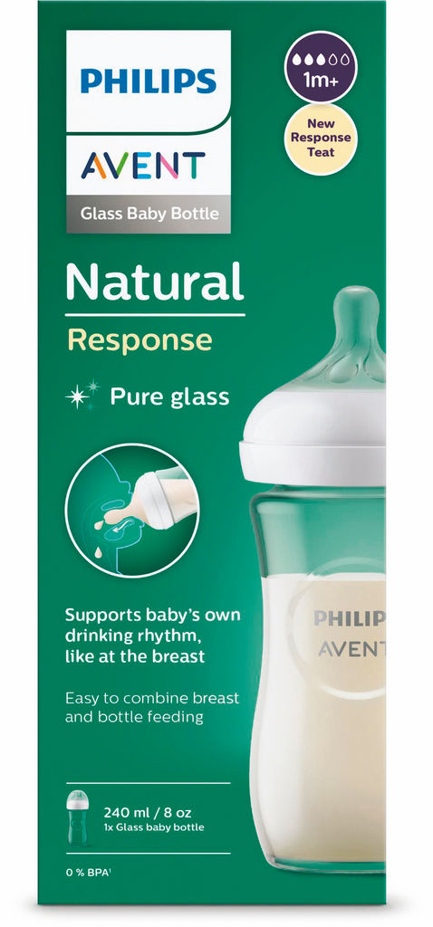 Steklenička Avent, Natural Response, steklena, SCY 933/01, 240 ml