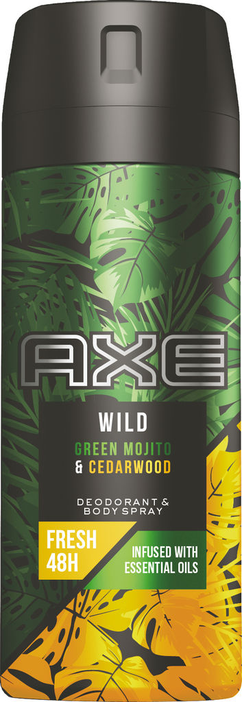 Dezodorant Axe, Wild Greenmohito & Cedwood, 150 ml