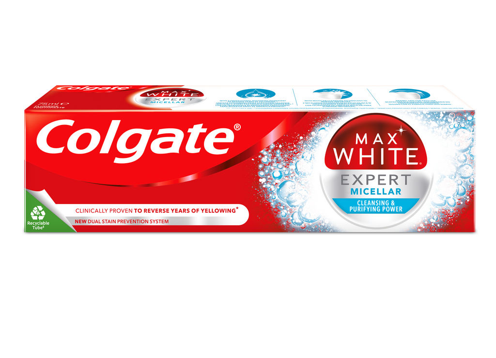 Zobna pasta Colgate, Max White Expert Micellar, 75 ml