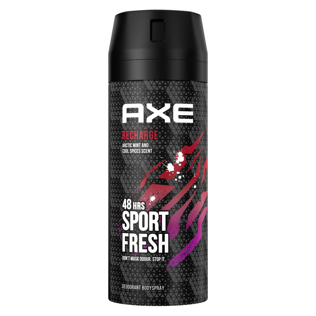 Dezodorant v spreju Axe, moški, Recharge, 150 ml