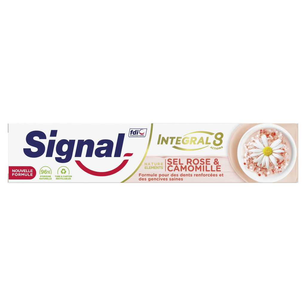 Zobna pasta Signal, Integral 8, Pink Salt & Chamomile, 75 ml