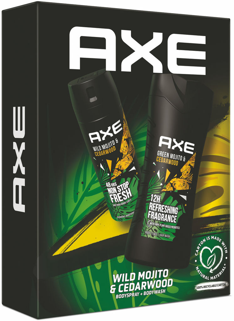 Darilni set Axe Eco1, Green Mojito, deo spray 150 ml, gel za prhanje 250 ml