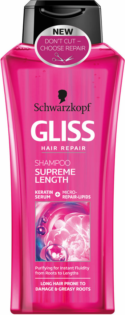 Šampon Gliss, Supreme lenght, 400ml
