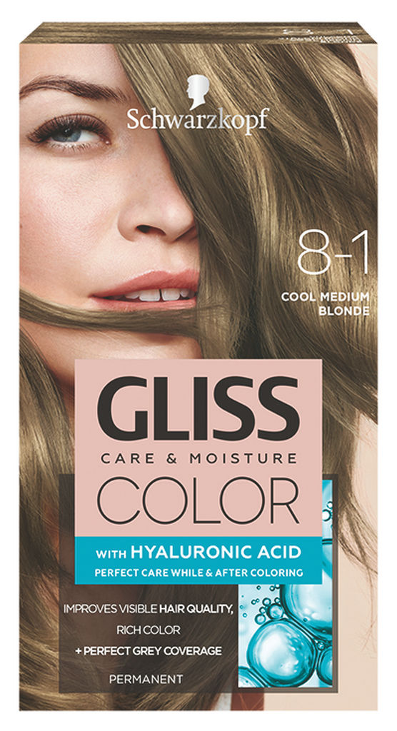 Barva za lase Gliss Color, 8 – 1 cool medium brown