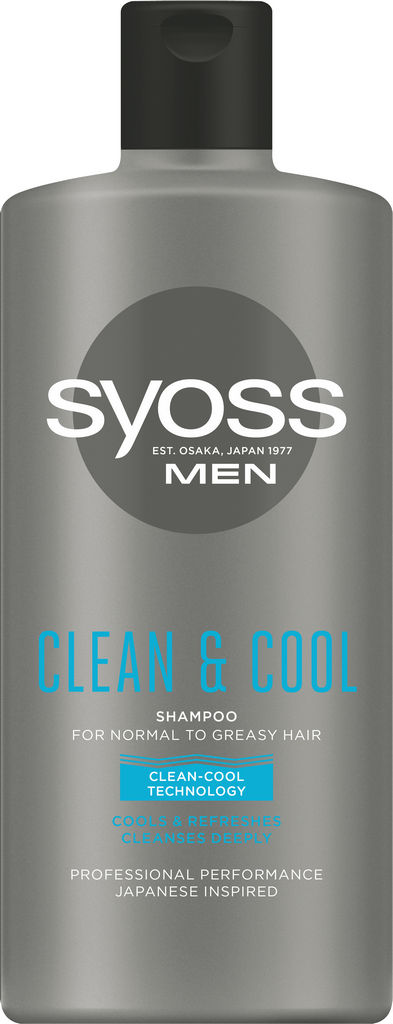 Šampon za lase Syoss Men Cool & clean, 440 ml