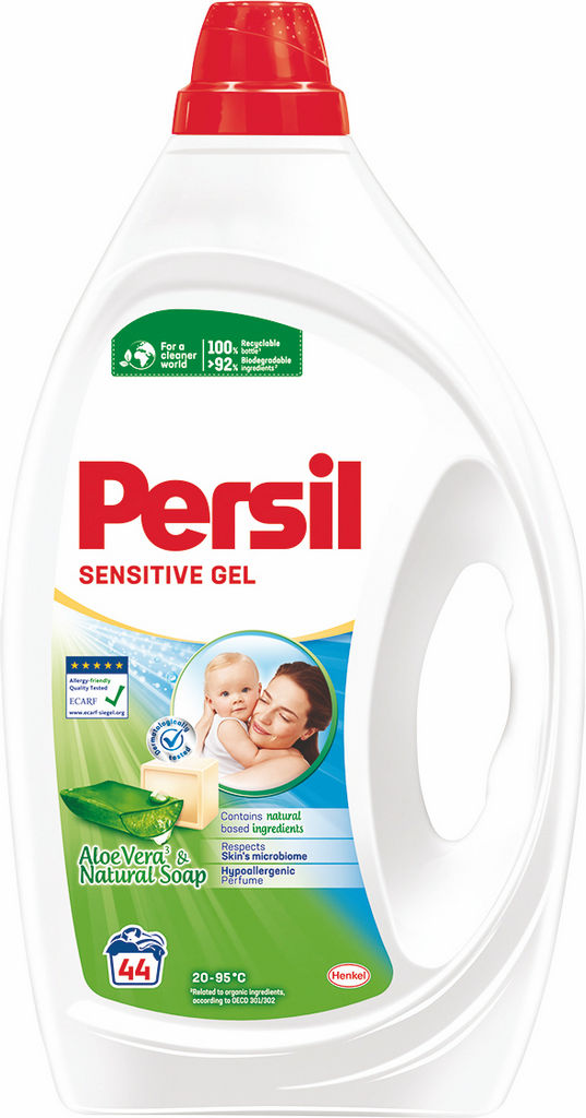 Pralni prašek Persil gel, Sensitive, 44 pranj, 1,98 l