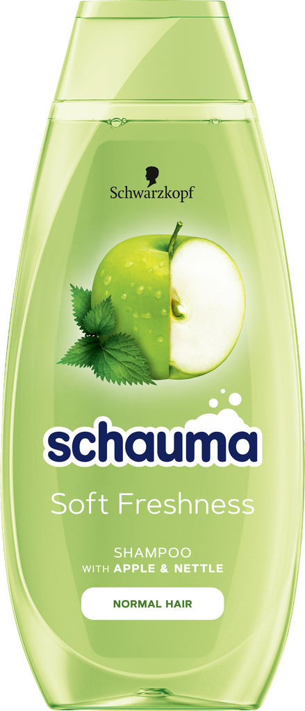 Šampon za lase Schauma Clean & Fresh, zeleno jabolko in kopriva, 400 ml