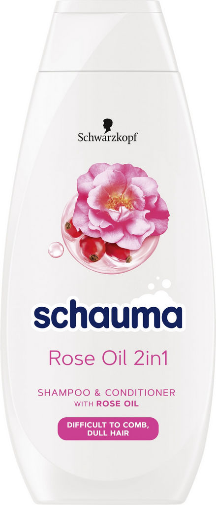 Šampon & regenerator Schauma, Rose Oil 2v1, 400 ml