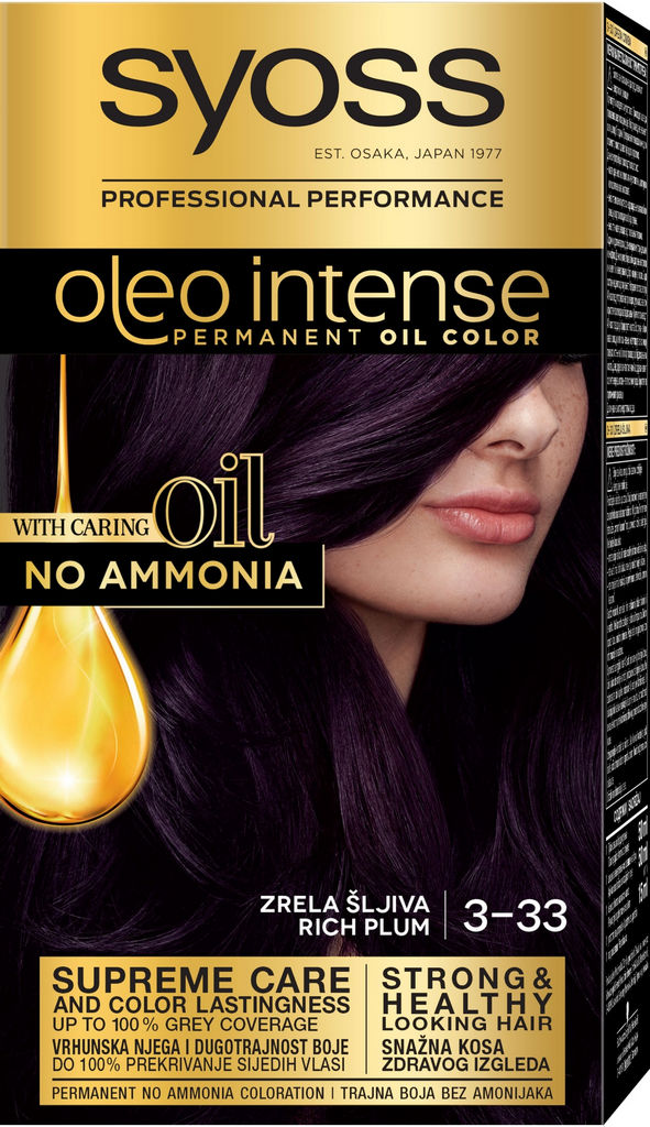 Barva za lase Syoss, Color Oleo 3 – 33, Rich Plum