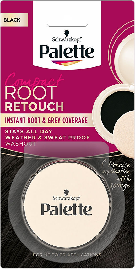 Barva za lase Palette, Root Retoucher, 1 – 0, Black