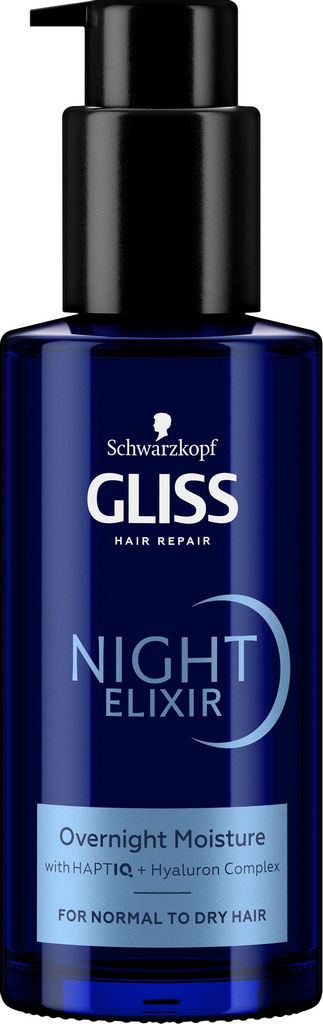 Tretman za lase Gliss, Night Elixir, Aqua Revive, 200 ml