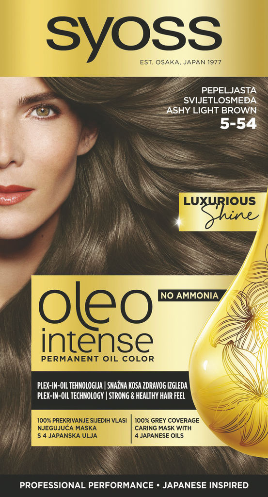 Barva za lase Syoss, Color Oleo 5 – 54, Ashy Light Brown