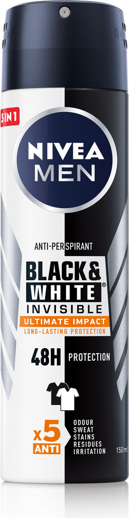 Dezodorant Nivea moški black&white, Ultimate impact 150ml