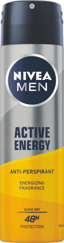 Dezodorant Nivea, Active Energy sprej za moške, 150 ml