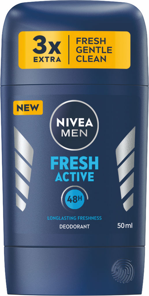 Dezodorant Nivea Men, Fresh Active, v stiku, moški, 50 ml