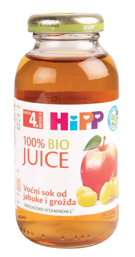 Sok Bio Hipp, grozdje, jabolko, 200 ml